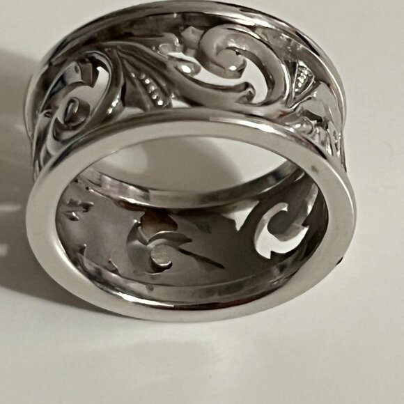 Jacob Snow hand pierced platinum ring - Picture 5 of 5
